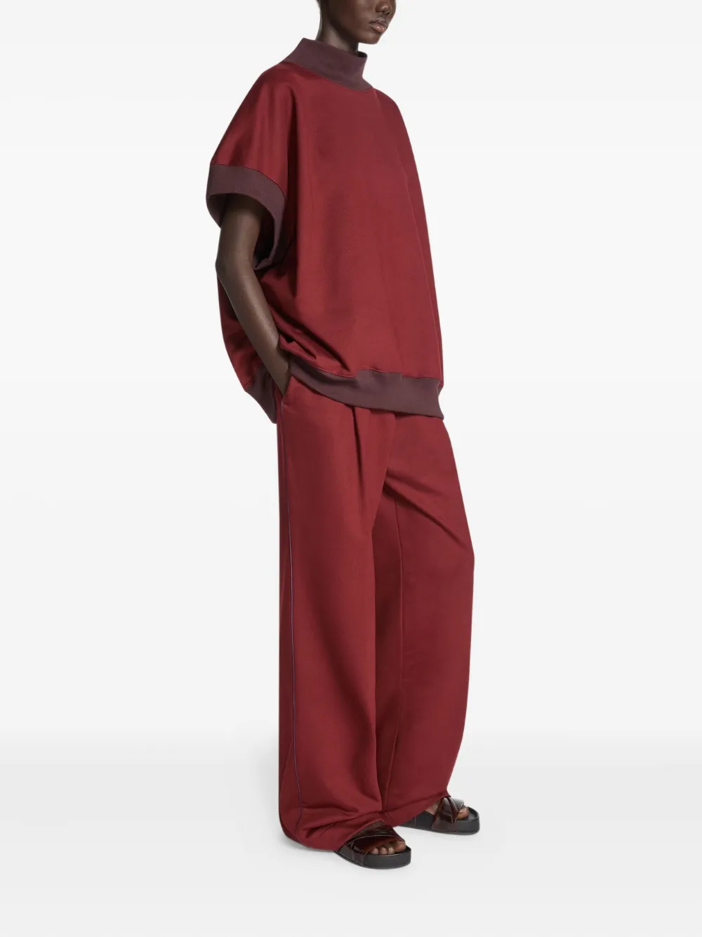 Dries Van Noten Dart-detailing Track Pants In Brown