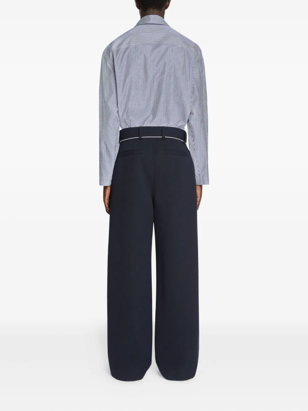 DRIES VAN NOTEN sailor wool trousers Blauw