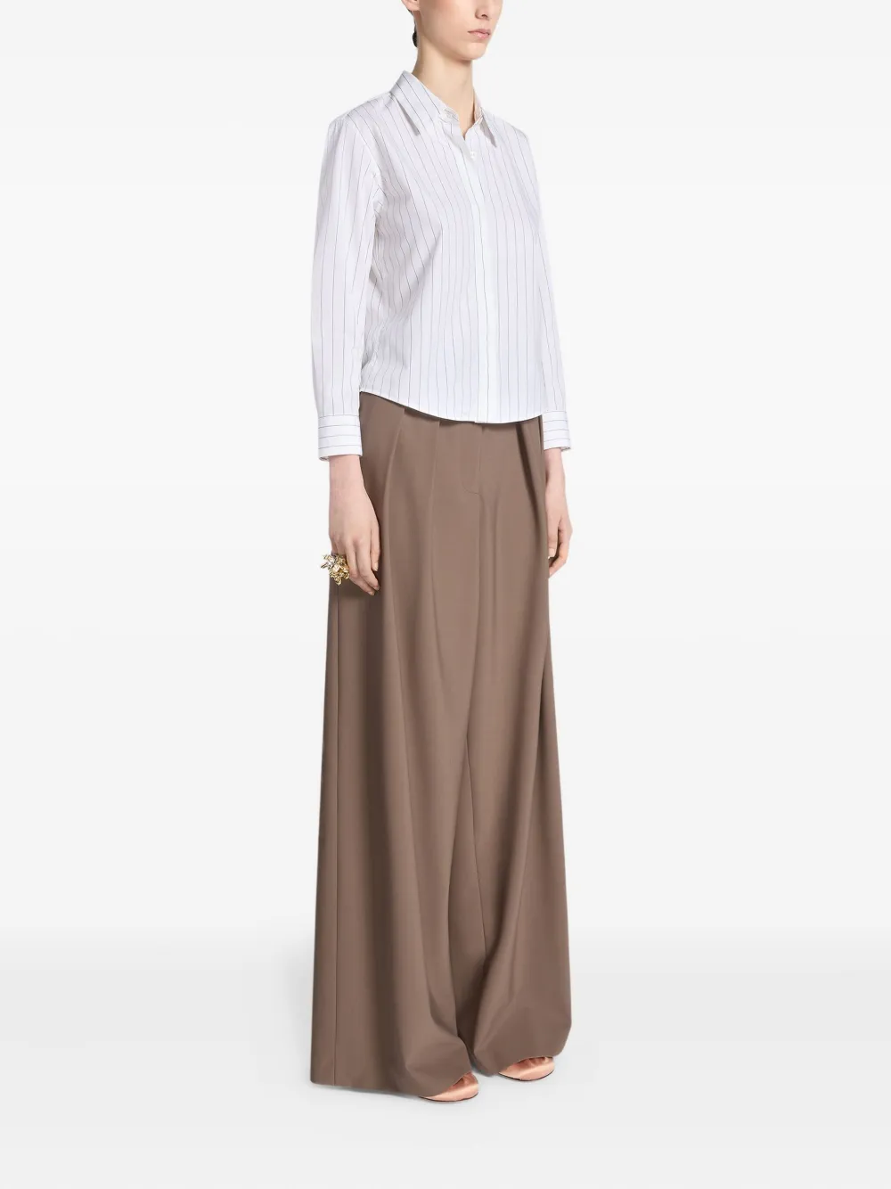 DRIES VAN NOTEN Blouse met krijtstreep Wit