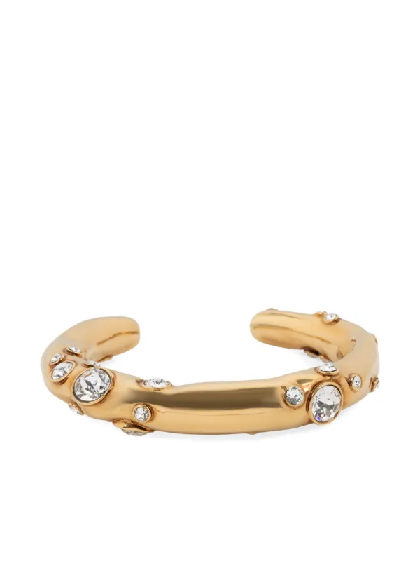 Dries Van Noten Crystal-embellished Cuff Bracelet in 954 GOLD