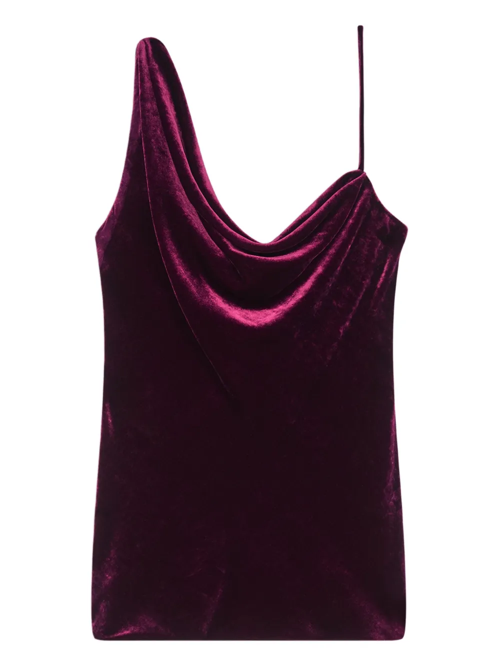 DRIES VAN NOTEN cowl-neck velvet top | Purple | Image 1