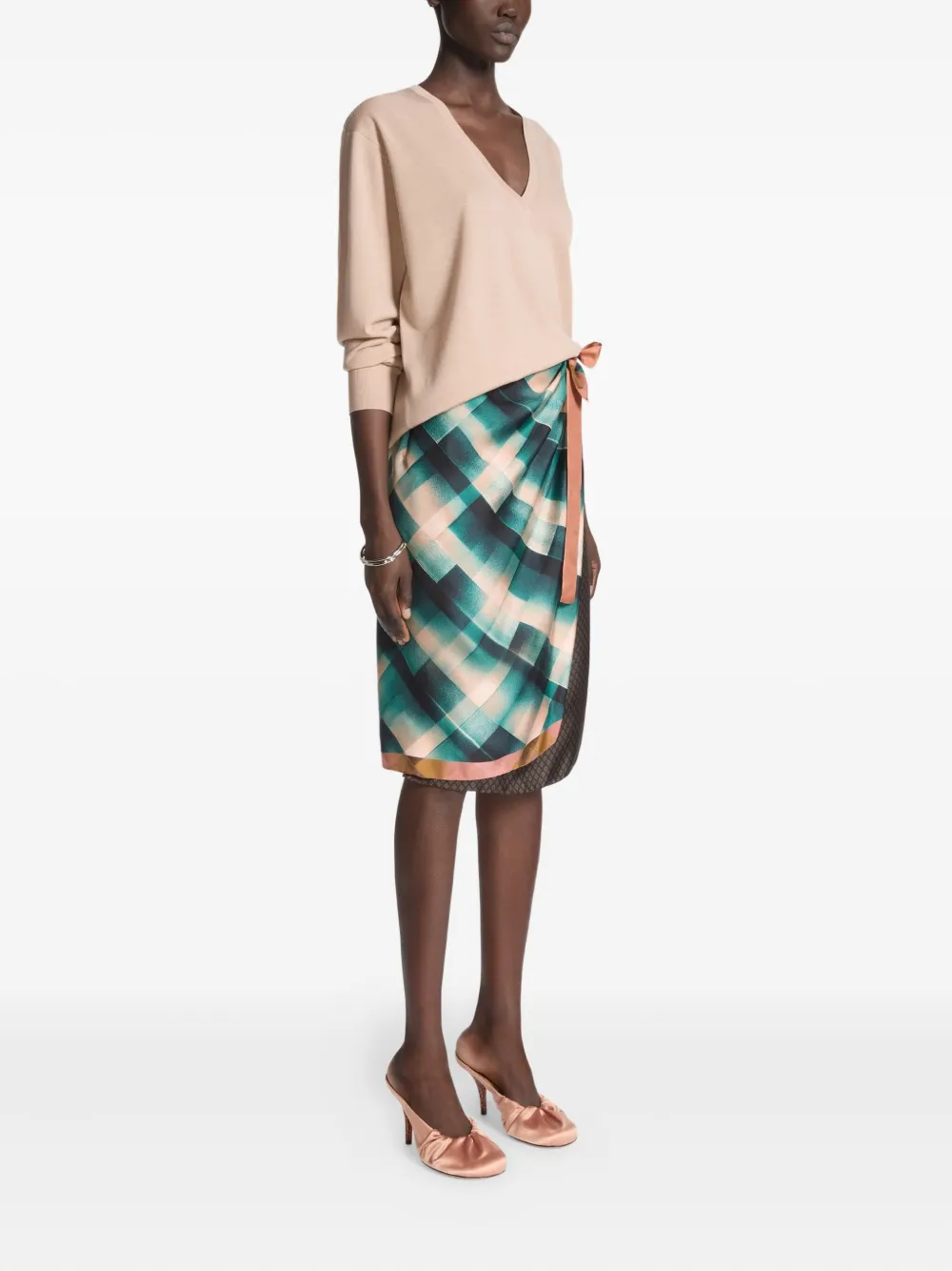 DRIES VAN NOTEN v-neckline sweater Beige