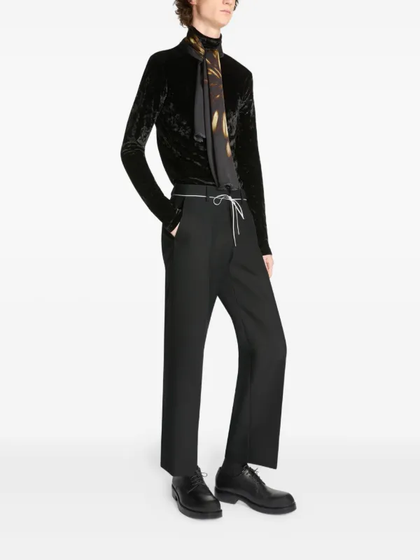 DRIES VAN NOTEN ウールパンツ | ブラック | FARFETCH JP
