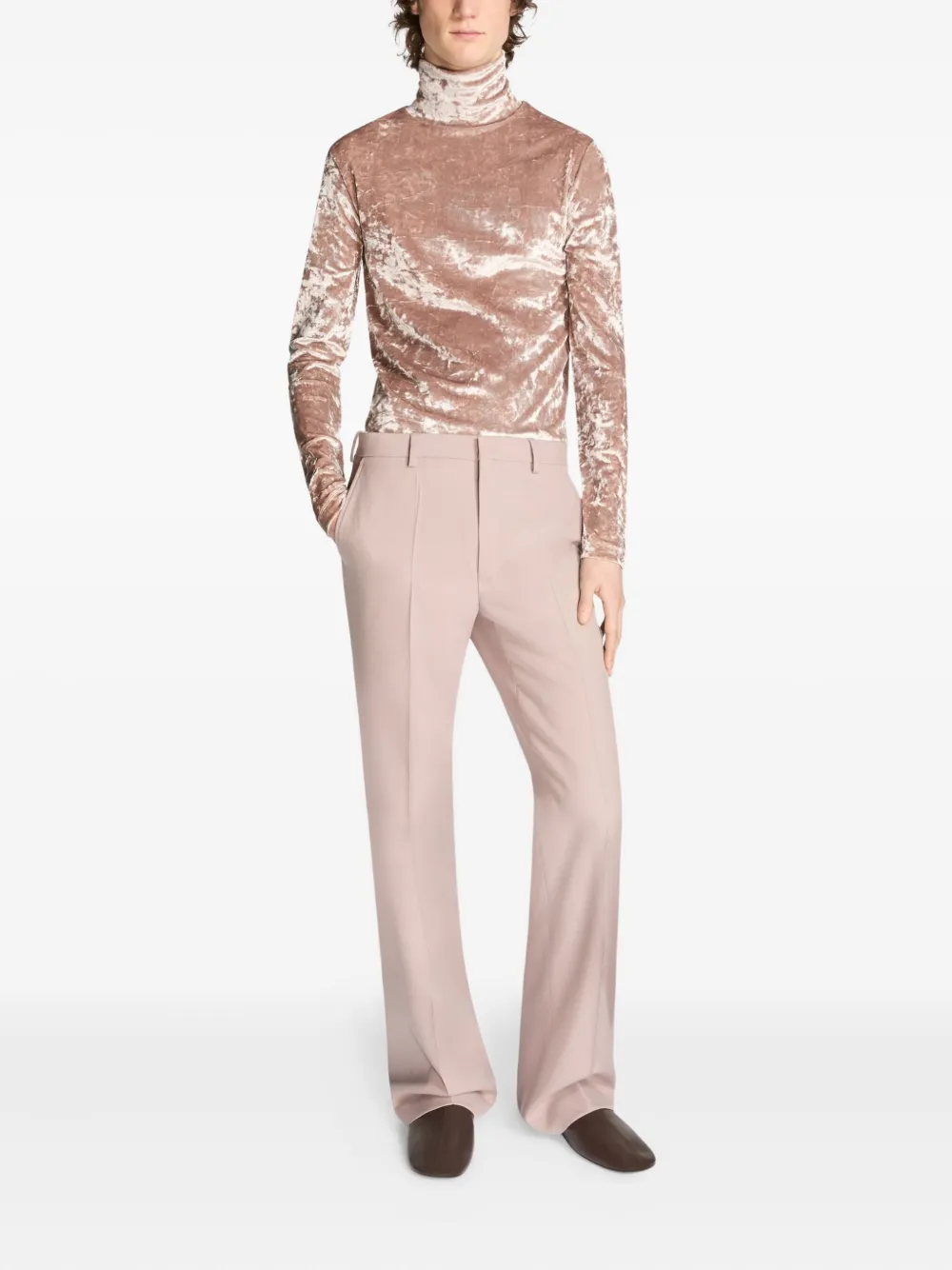 DRIES VAN NOTEN wool trousers - Beige