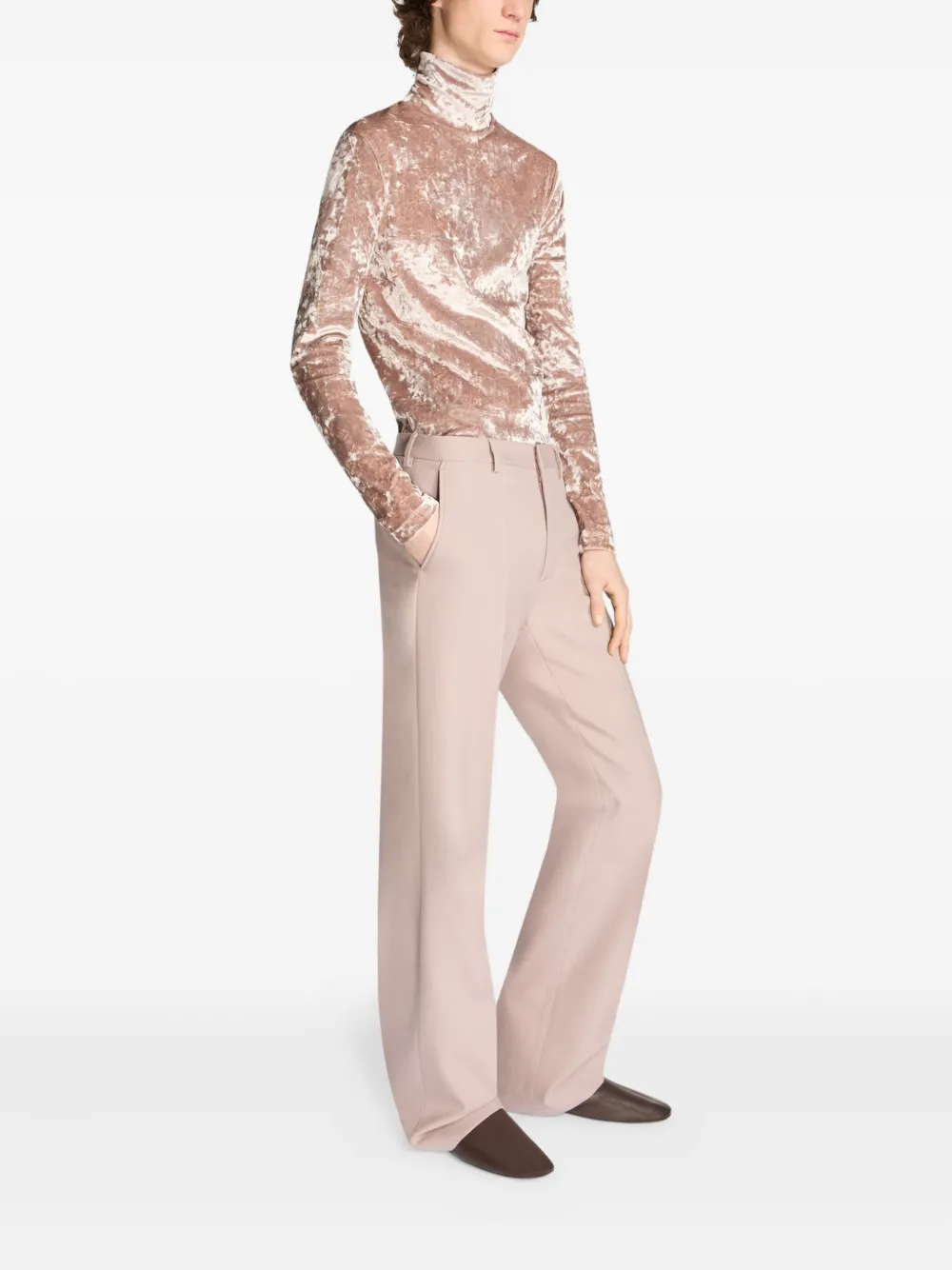 Dries Van Noten Wool Trousers In Pink