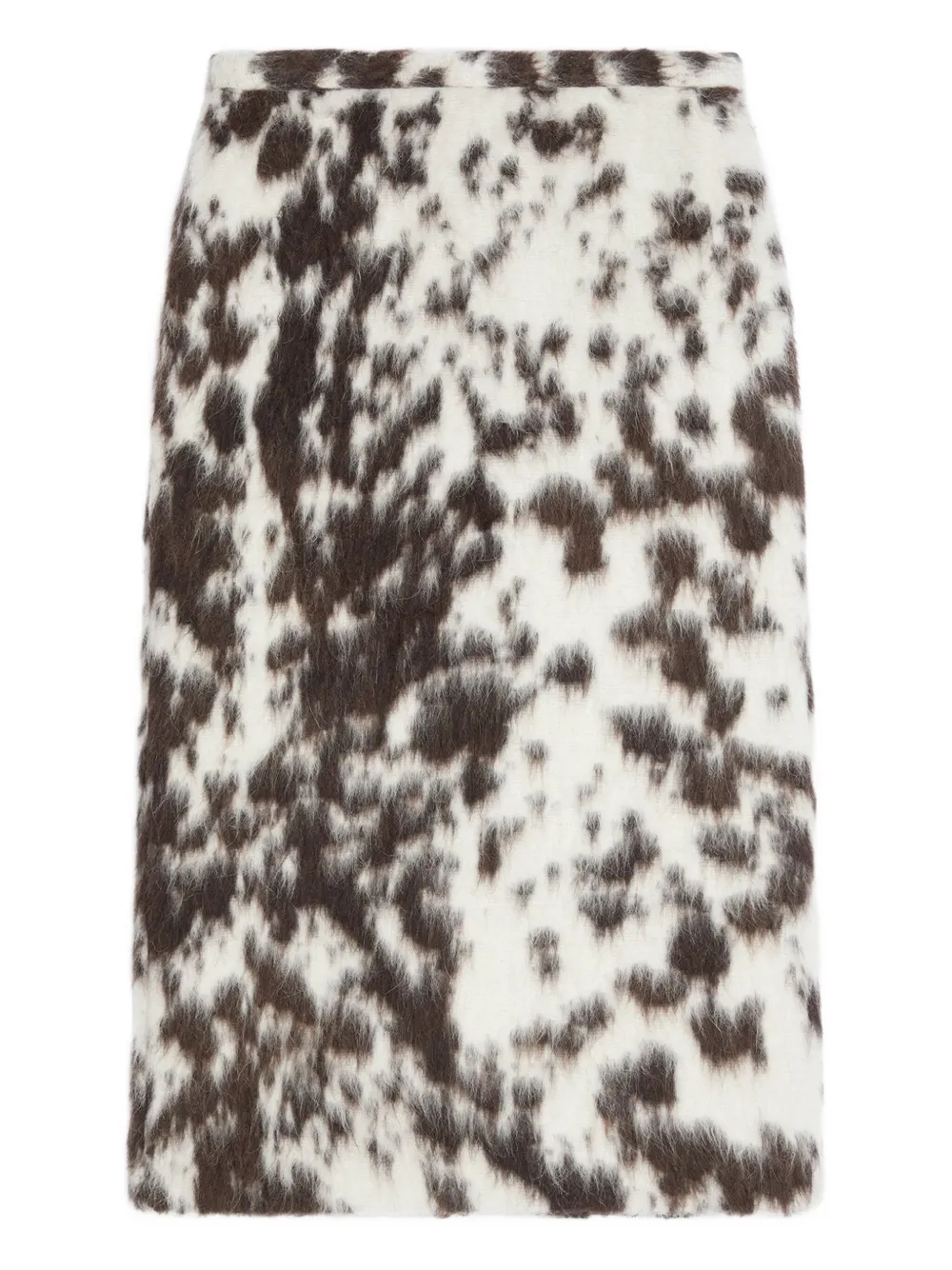 DRIES VAN NOTEN cowhide-print midi skirt | Brown | Image 1