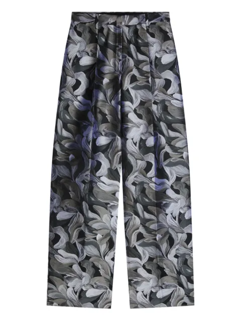 DRIES VAN NOTEN floral-print tailored pants