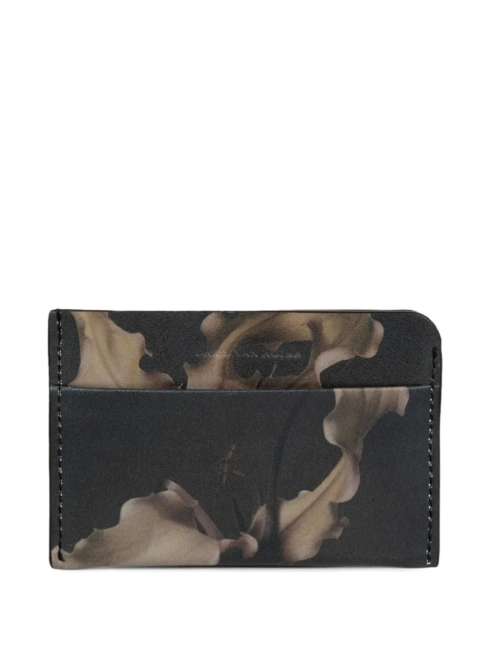DRIES VAN NOTEN floral-print leather card holder | Green | Image 1