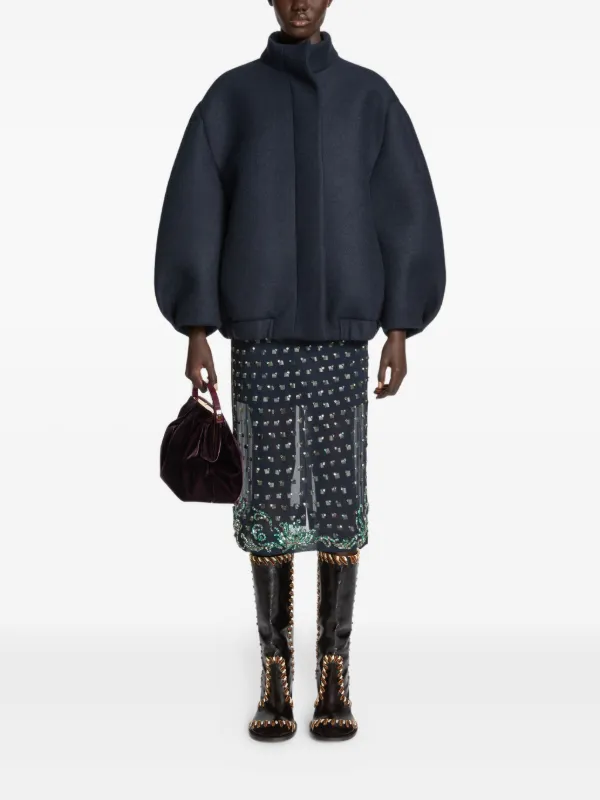 DRIES VAN NOTEN バルーンスリーブ ジャケット | ブルー