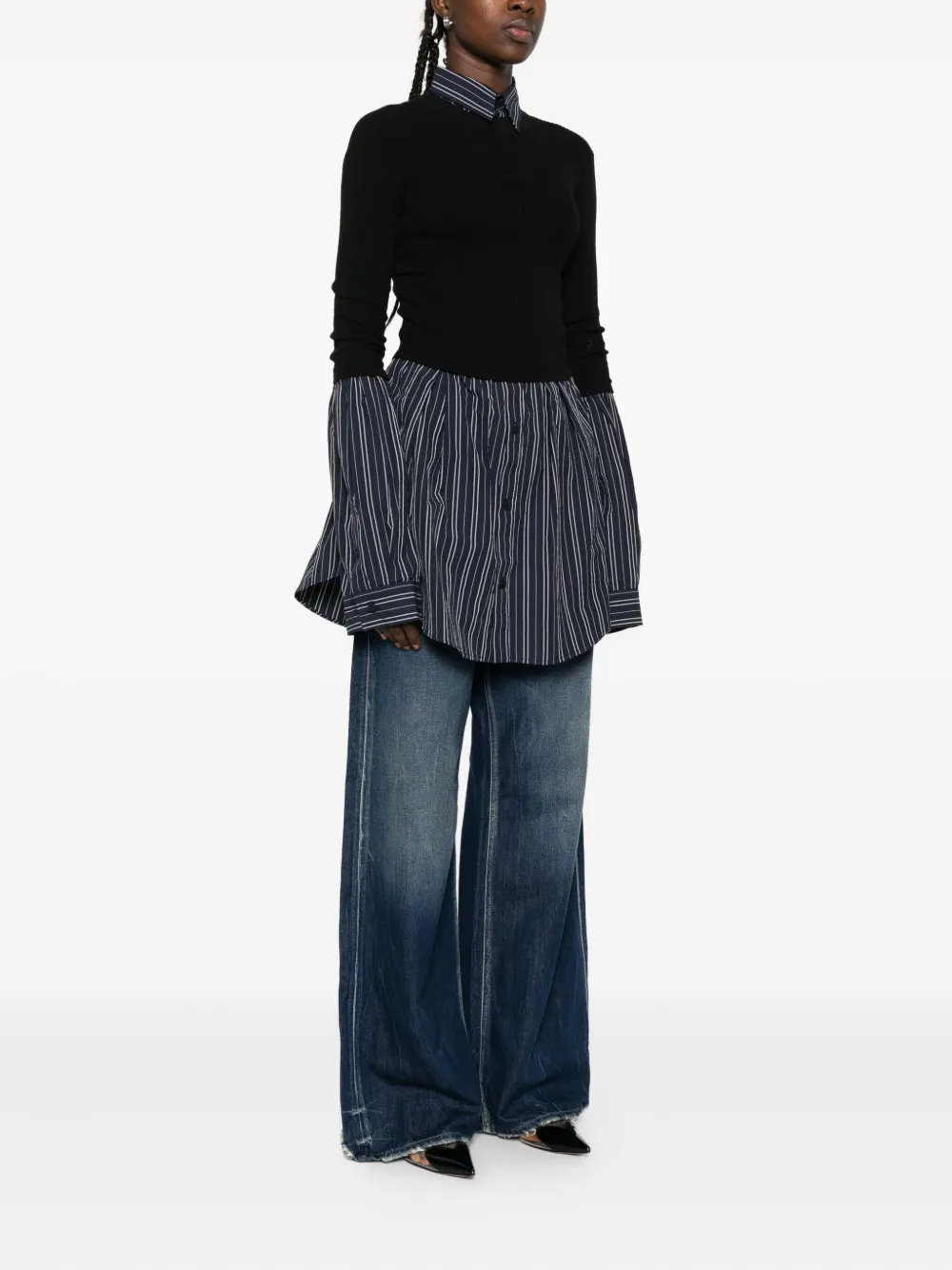 Balenciaga Trompe L Il Shirt Sweater In Multi