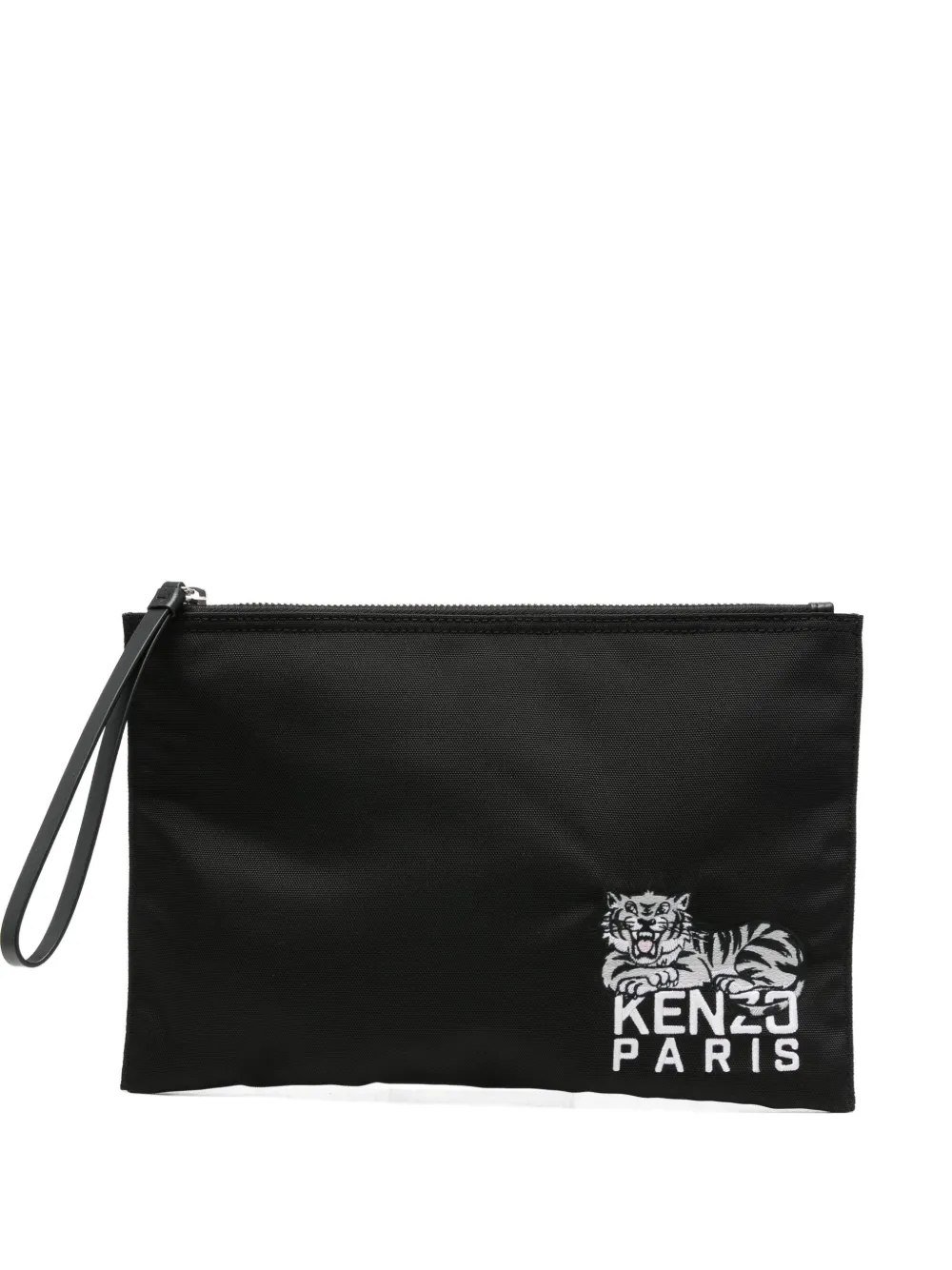 Kenzo Clutch met geborduurd logo Zwart