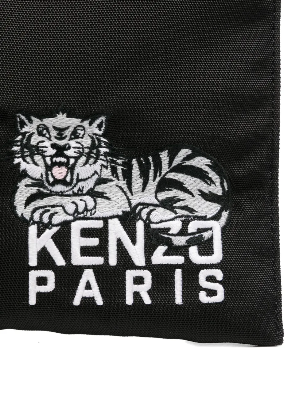 Kenzo Clutch met geborduurd logo Zwart