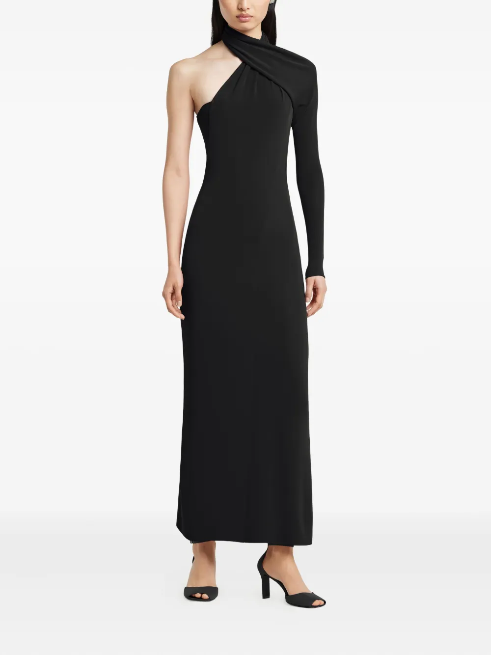Courrèges One-shoulder Maxi Dress In Multi