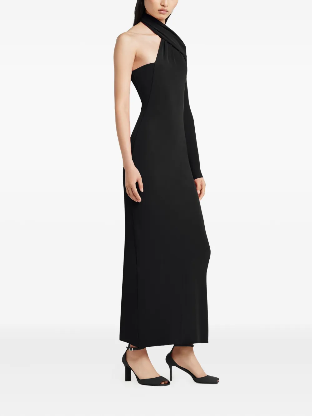 Courrèges Asymmetrische maxi-jurk - Zwart