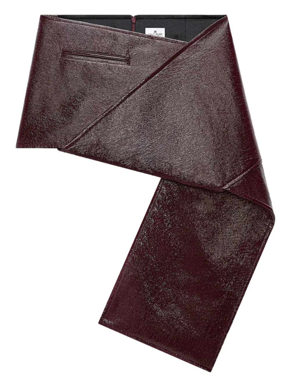 Courrèges panelled asymmetric mini skirt | Red | Image 1