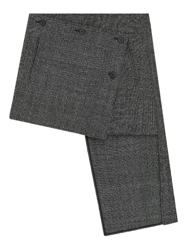 Courrèges Panelled Asymmetric Mini Skirt in Grey