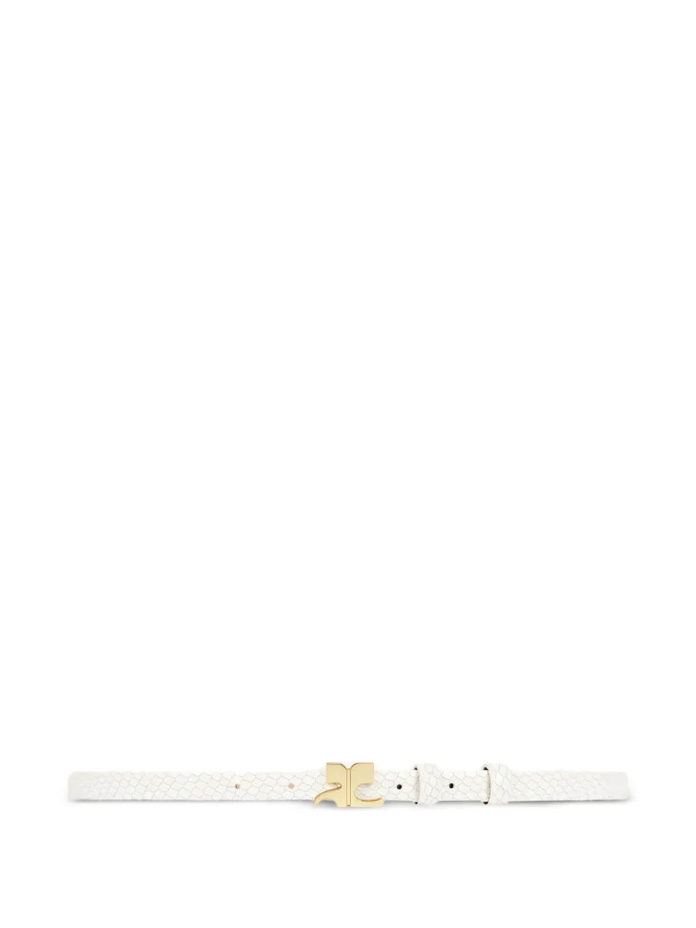 Courrèges Viper leren riem Wit