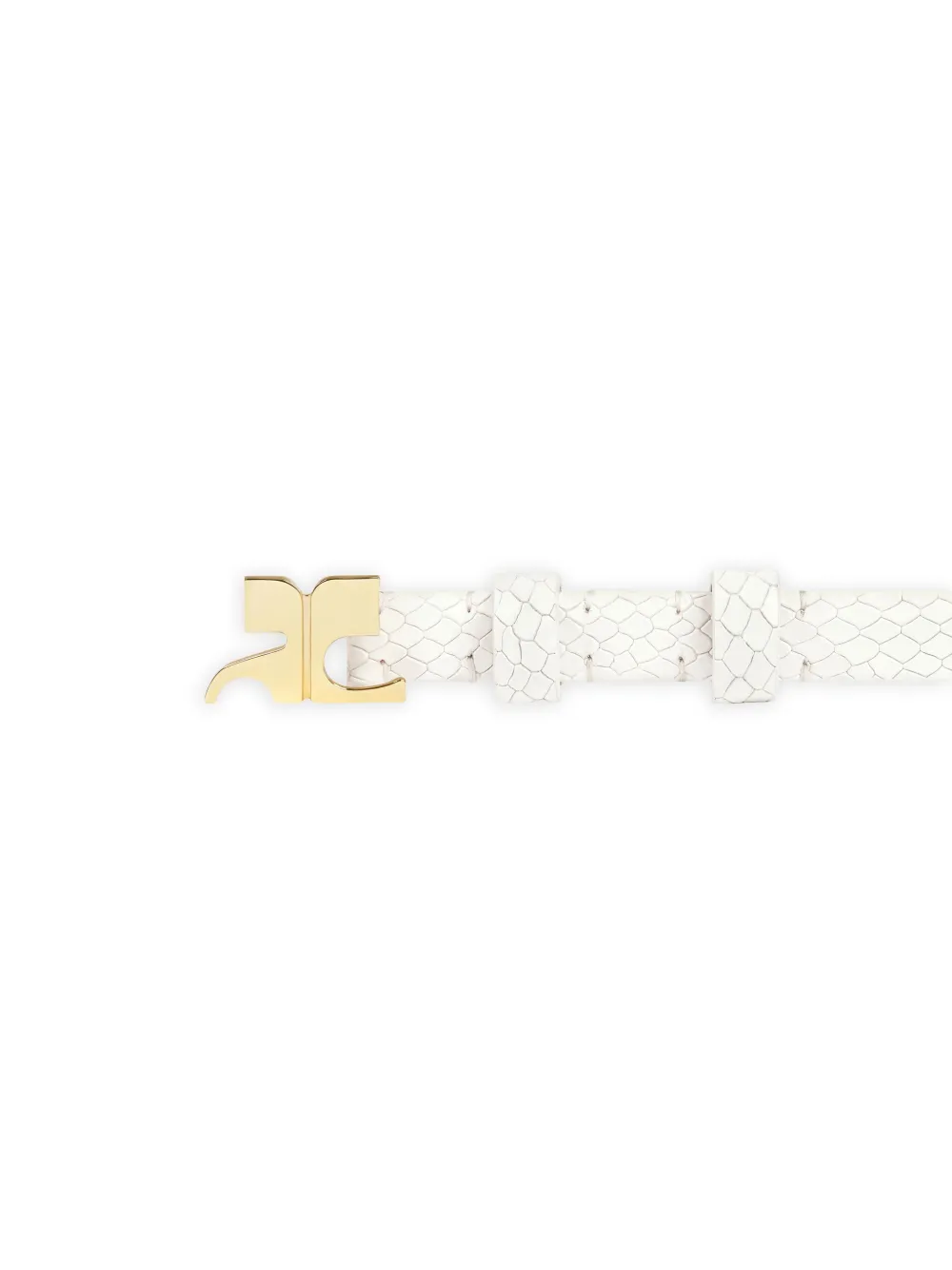 Courrèges Viper leren riem Wit