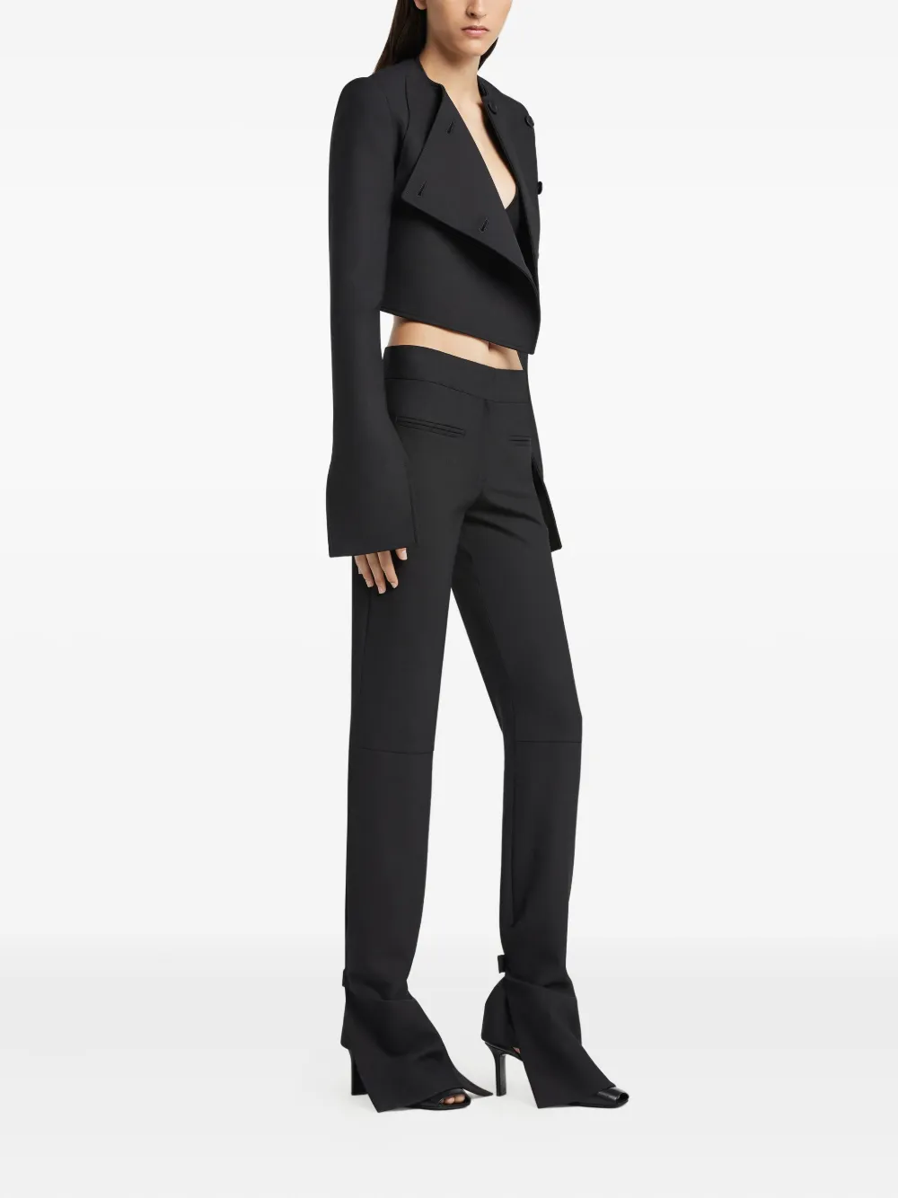 Courrèges Bootcut broek - Zwart