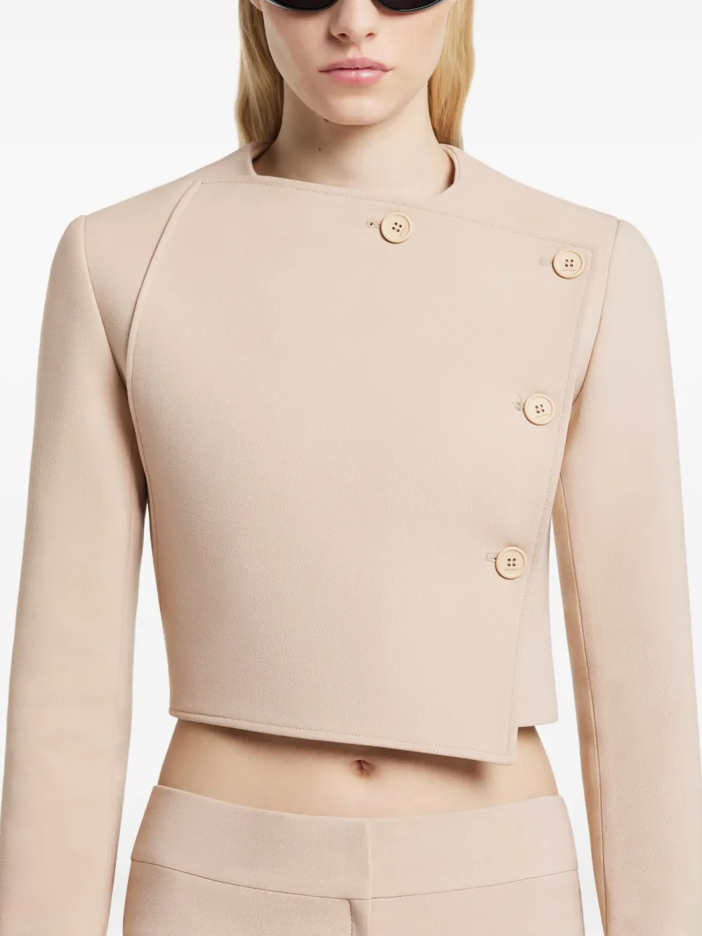 Courrèges Button Jacket In Neutral