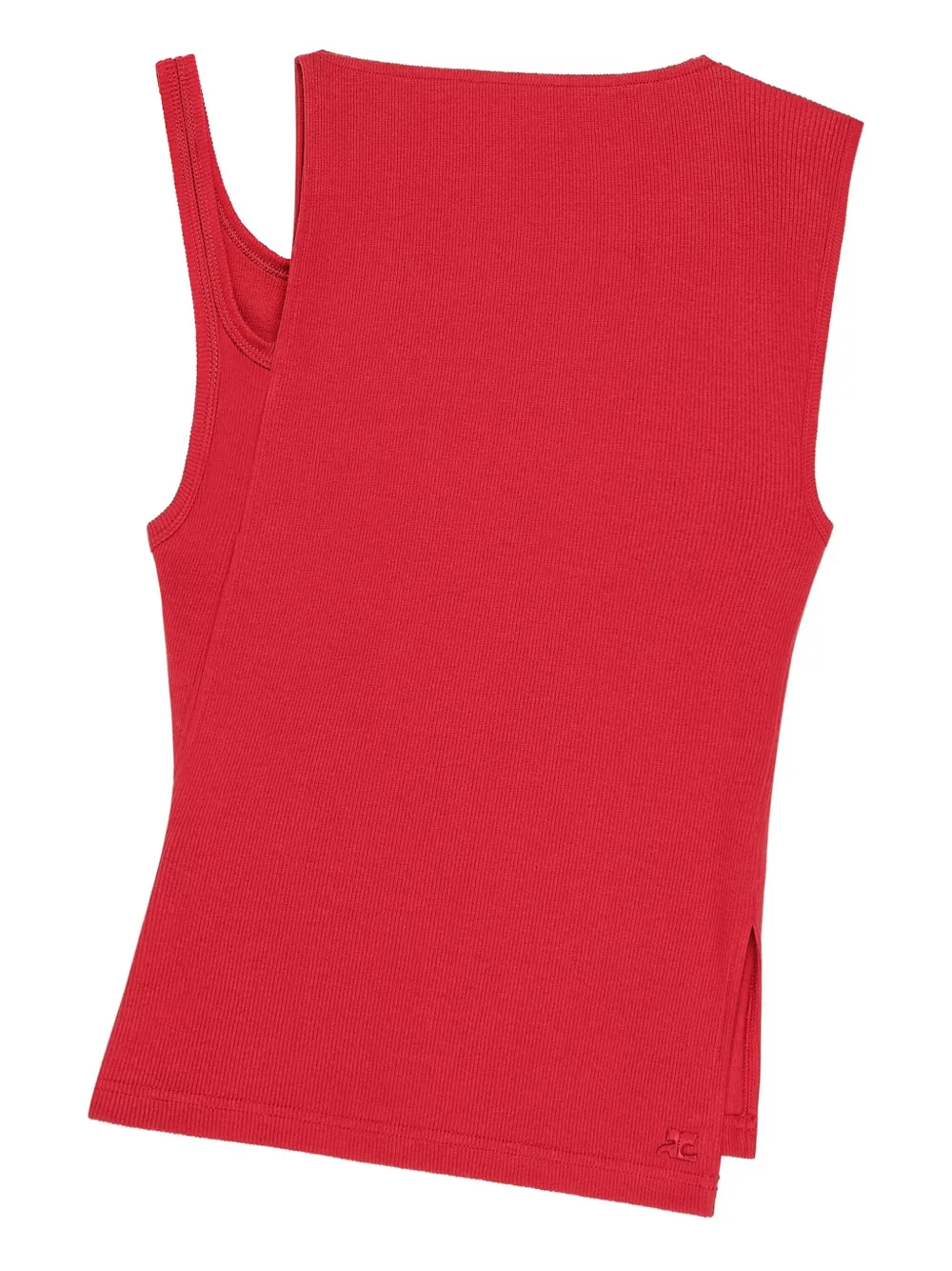 Courrèges Asymmetrical-neck Vest In Red