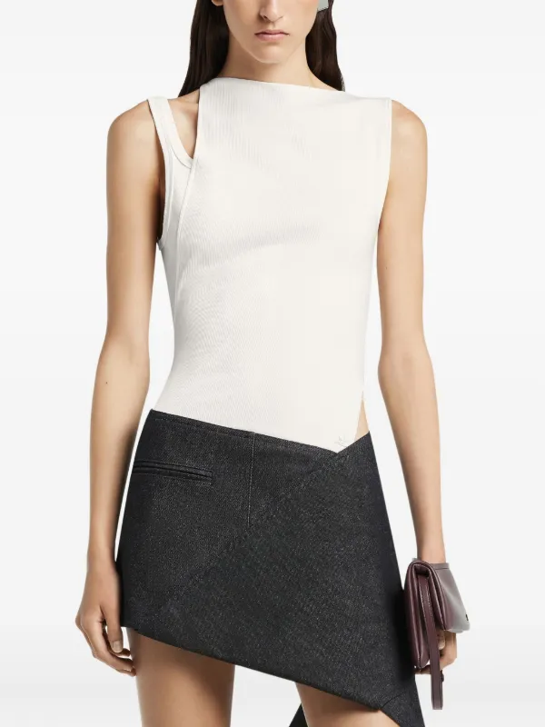 Courrèges 90's リブニットトップ | ホワイト | FARFETCH JP