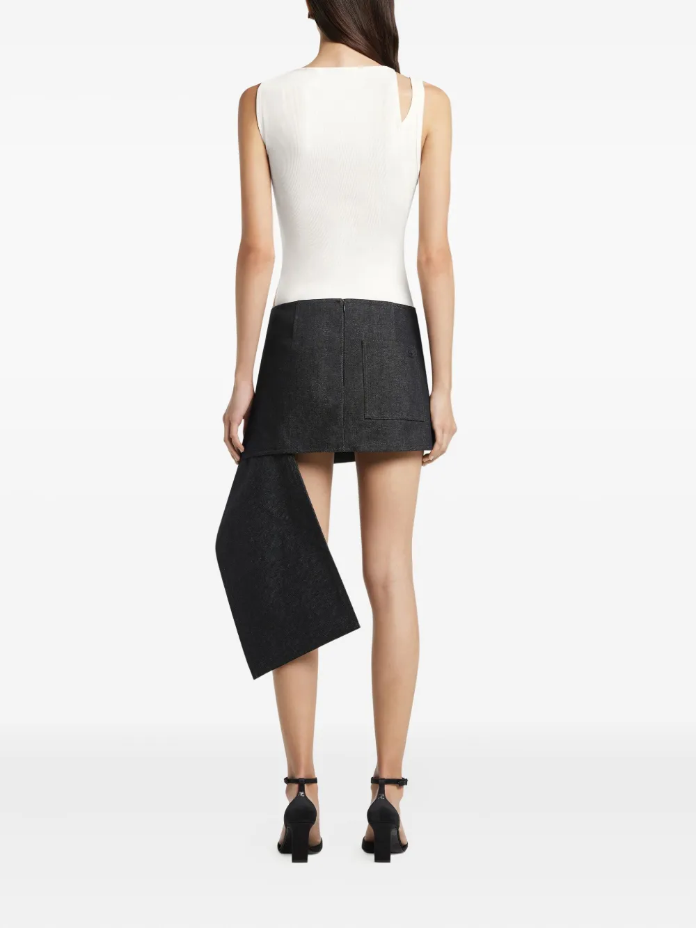 Courrèges Oblique 90`s Rib Top Clothing In White