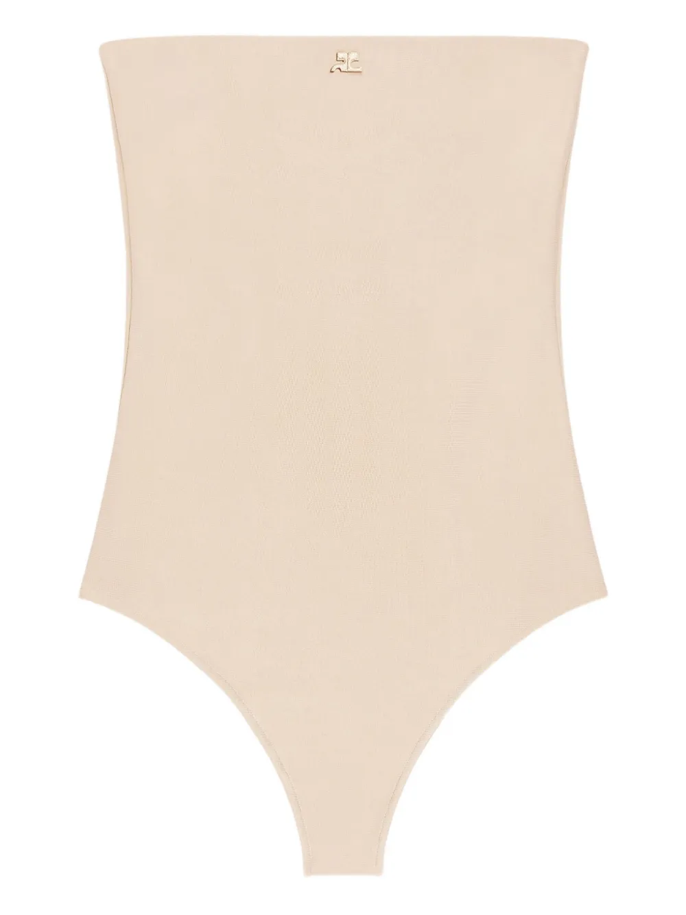 Courrèges ストラップレス ボディスーツ - ニュートラル Courrèges ストラップレス ボディスーツ - ニュートラル