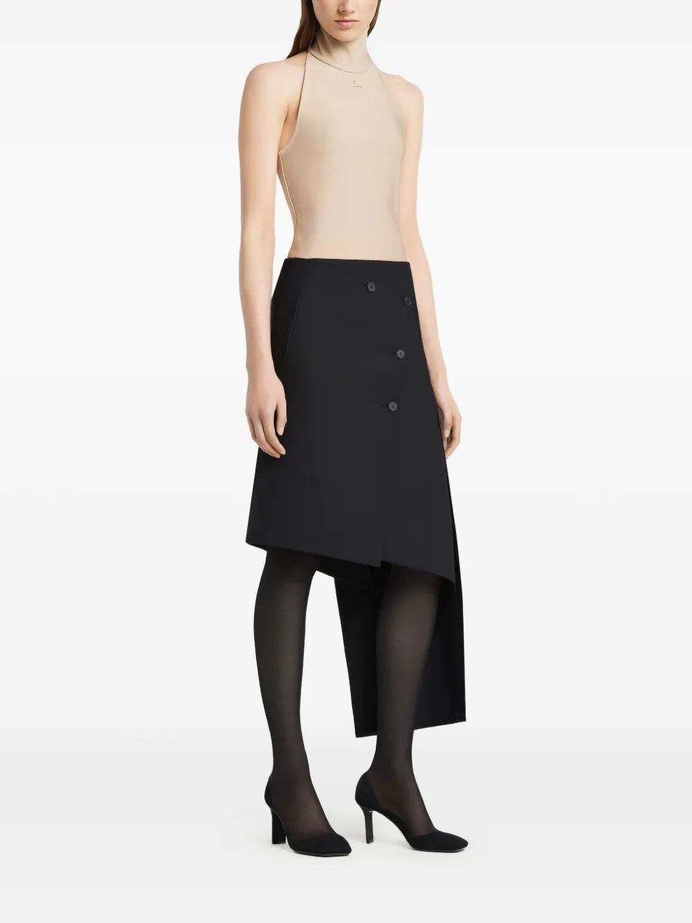Courrèges Halter-neck Jersey Bodysuit In Pink
