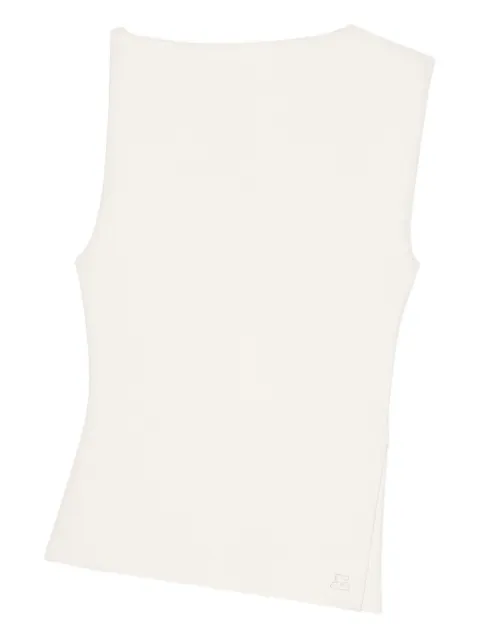Courrèges blusa asimétrica bordada