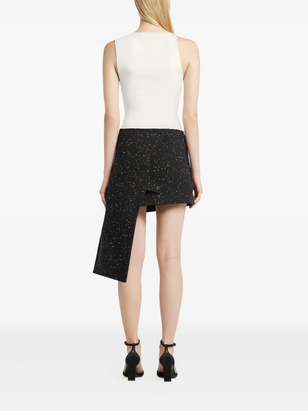 Courrèges Asymmetrische blouse met borduurwerk Wit