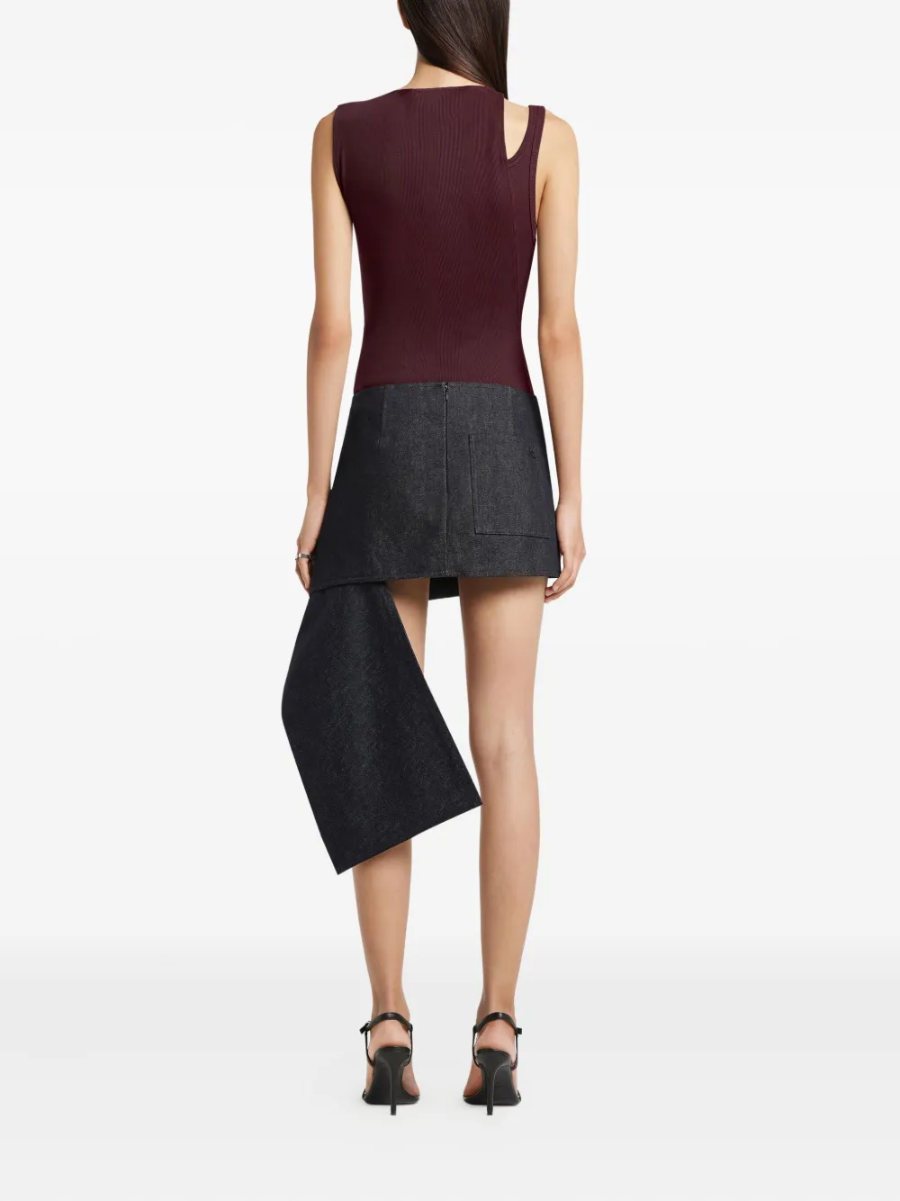 Courrèges Top met asymmetrische hals Rood