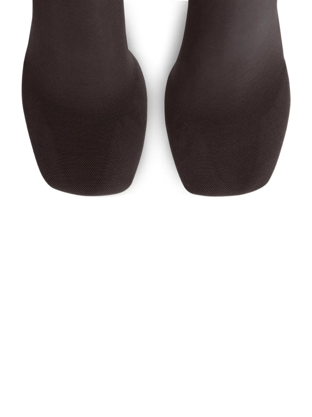 Courrèges Square-toe Mesh Boots In Brown