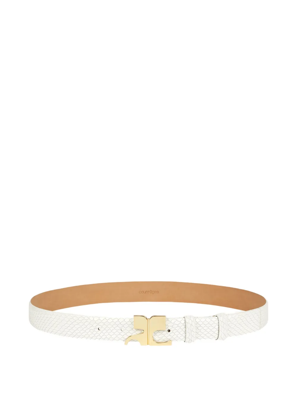 Courrèges Cintura Viper in pelle - Bianco