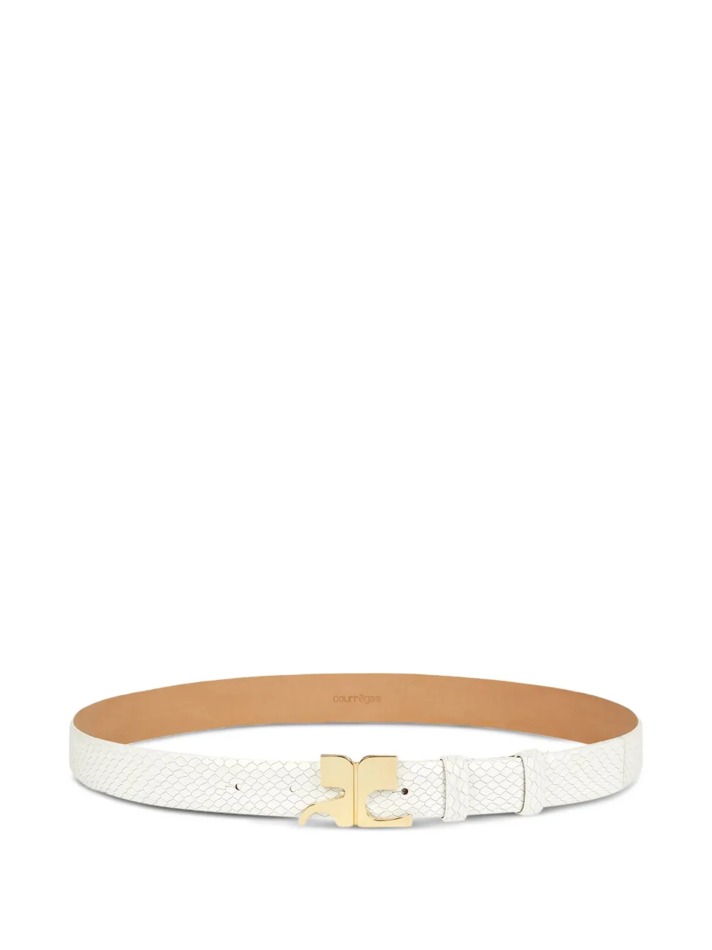 Courrèges Viper leather belt | White | Image 1