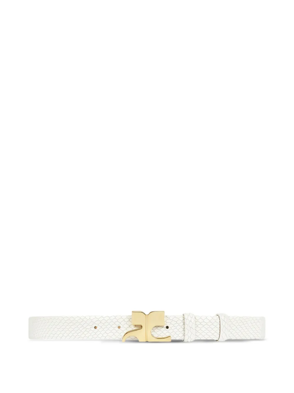 Courrèges Viper leren riem - Wit