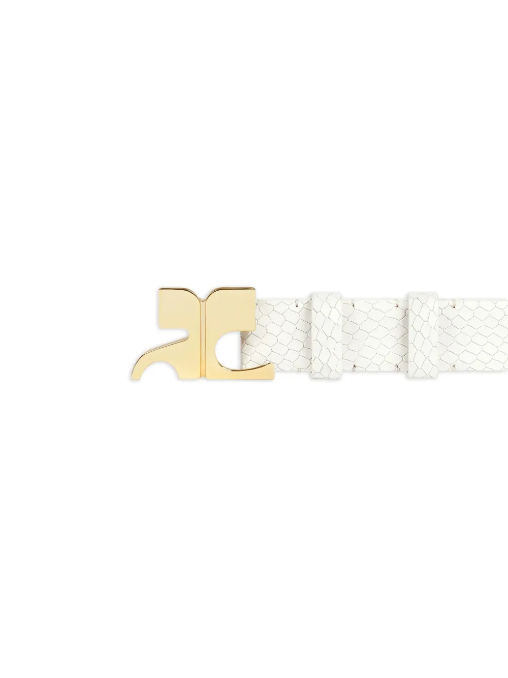 Courrèges Viper leren riem Wit