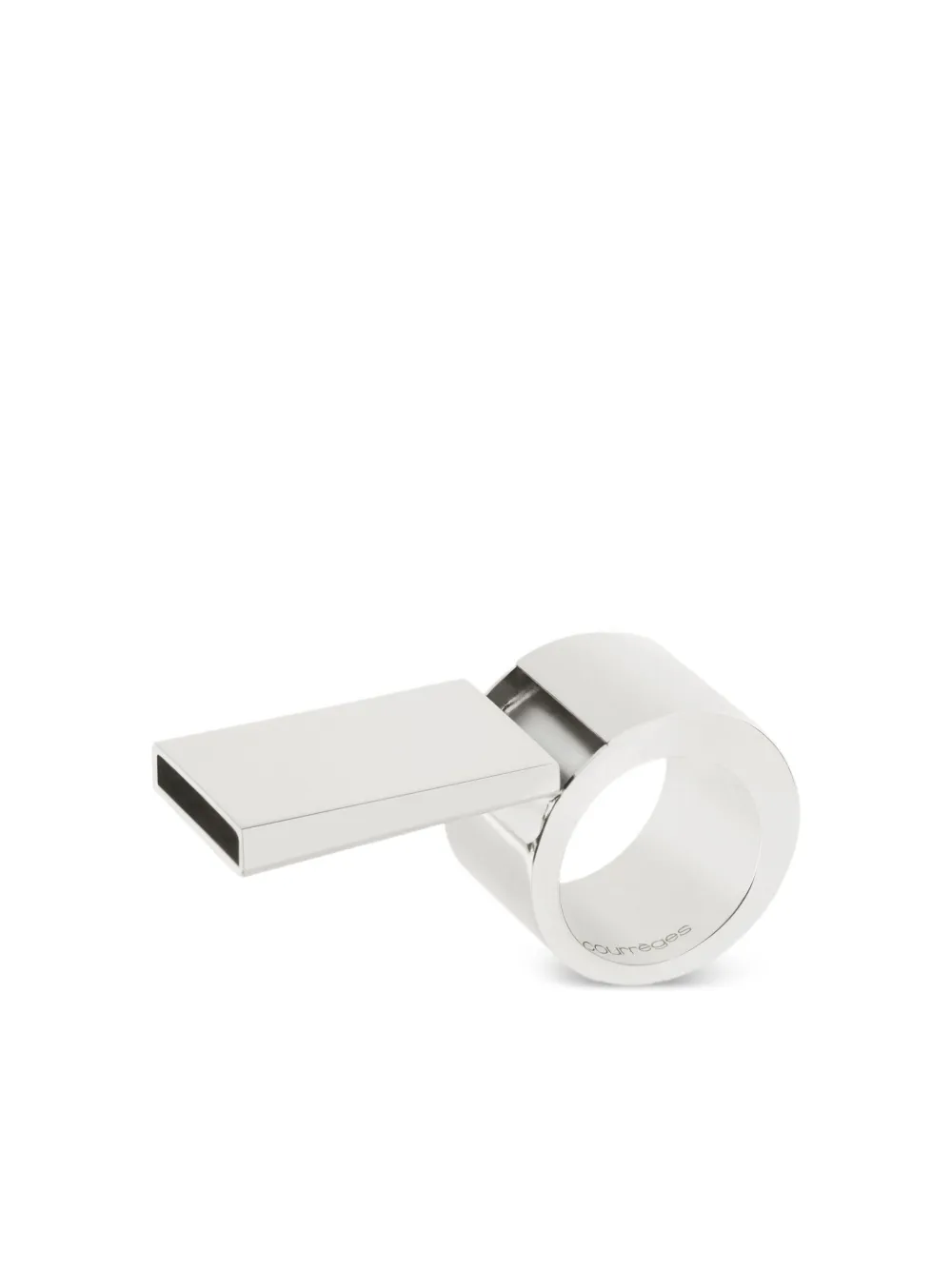 Courrèges Whistle Band Ring In Metallic