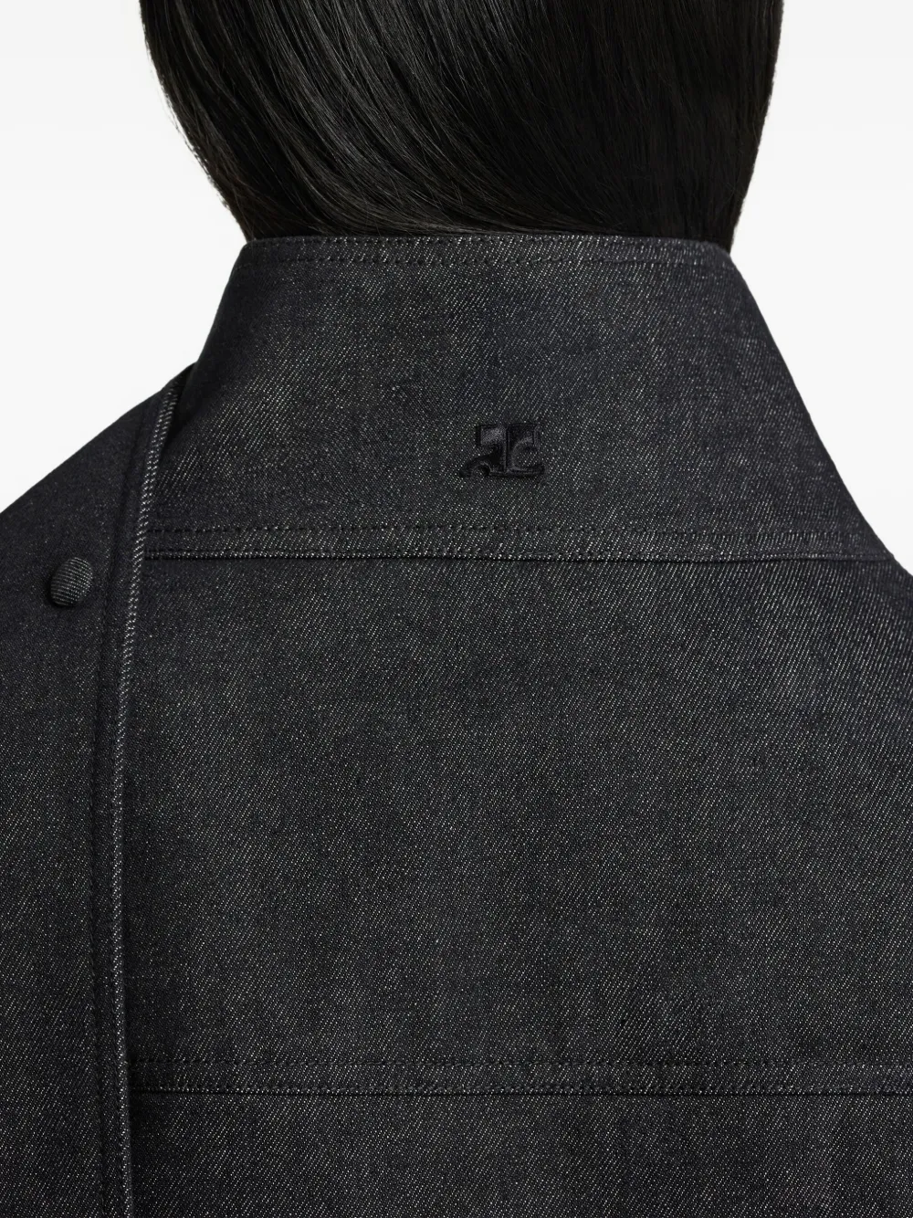 Courrèges Jeansjacke Im Oversized-look In Black