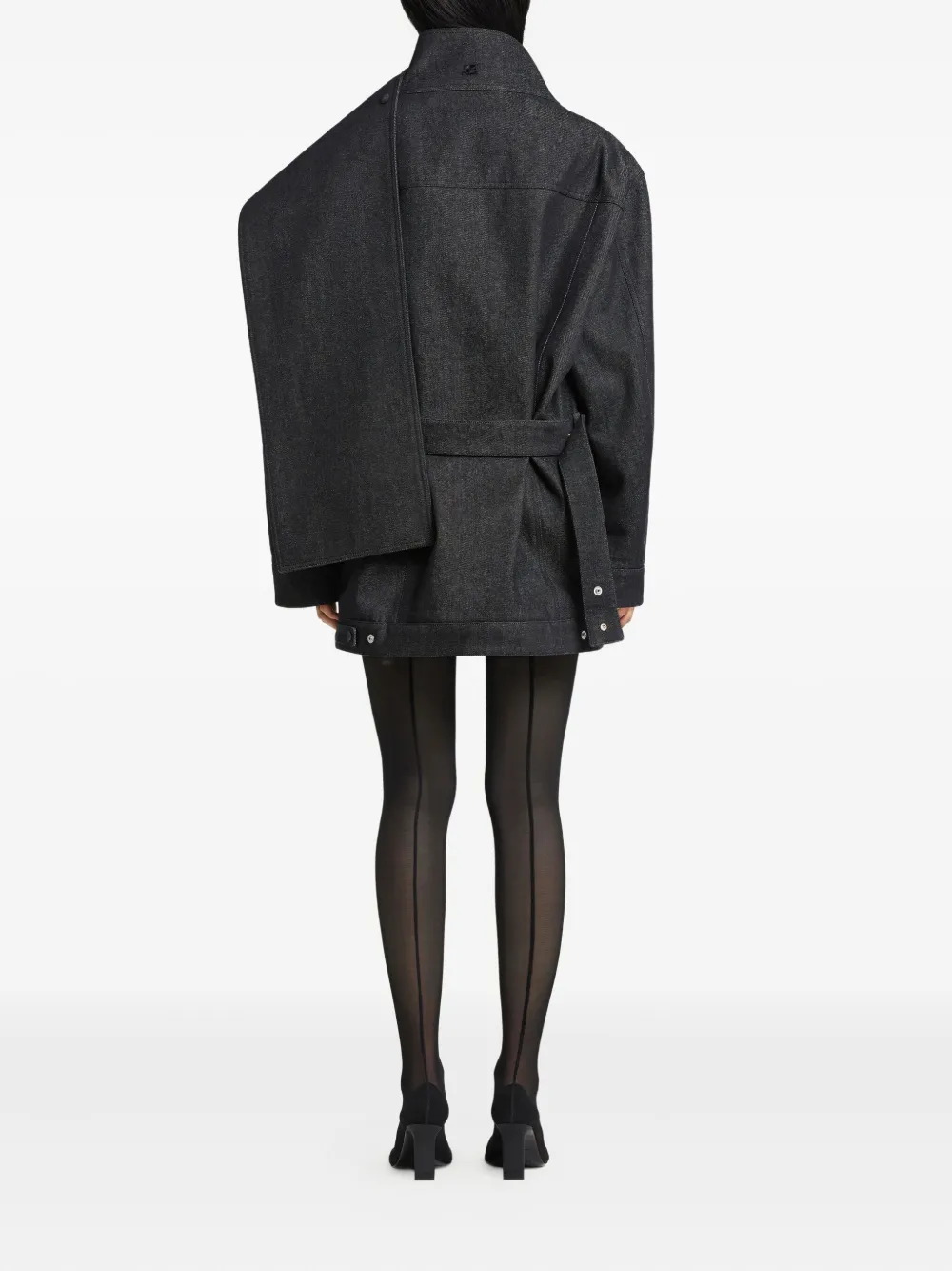 Courrèges Jeansjacke Im Oversized-look In Black