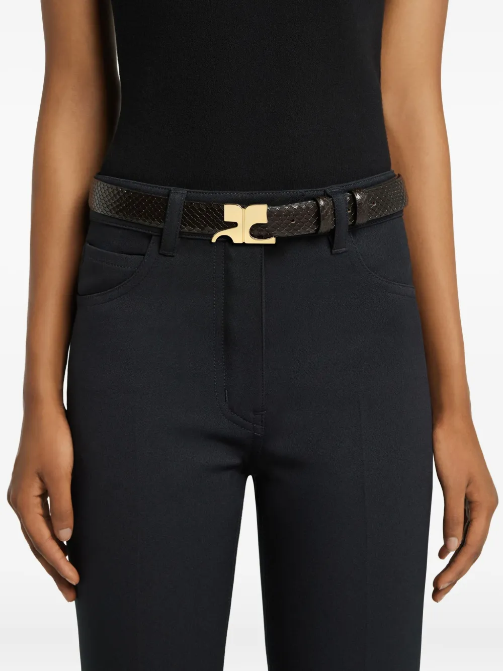 Courrèges snakeskin-effect leather belt | Women | Image 2