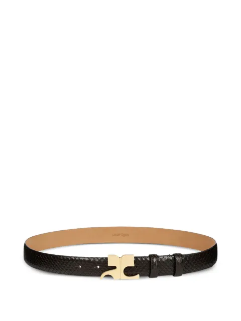 Courrèges snakeskin-effect leather belt