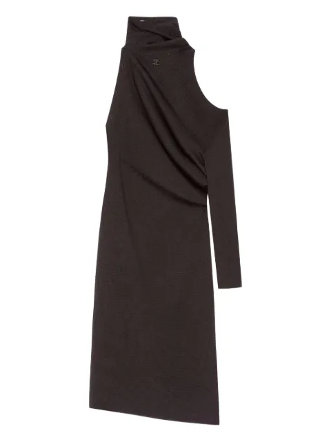 Courrèges draped wool midi dress