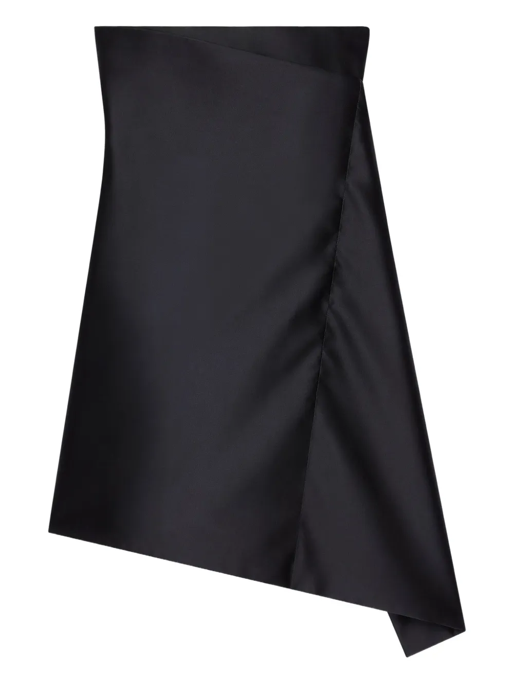 Courrèges One-minute Draped Mini Dress In Black