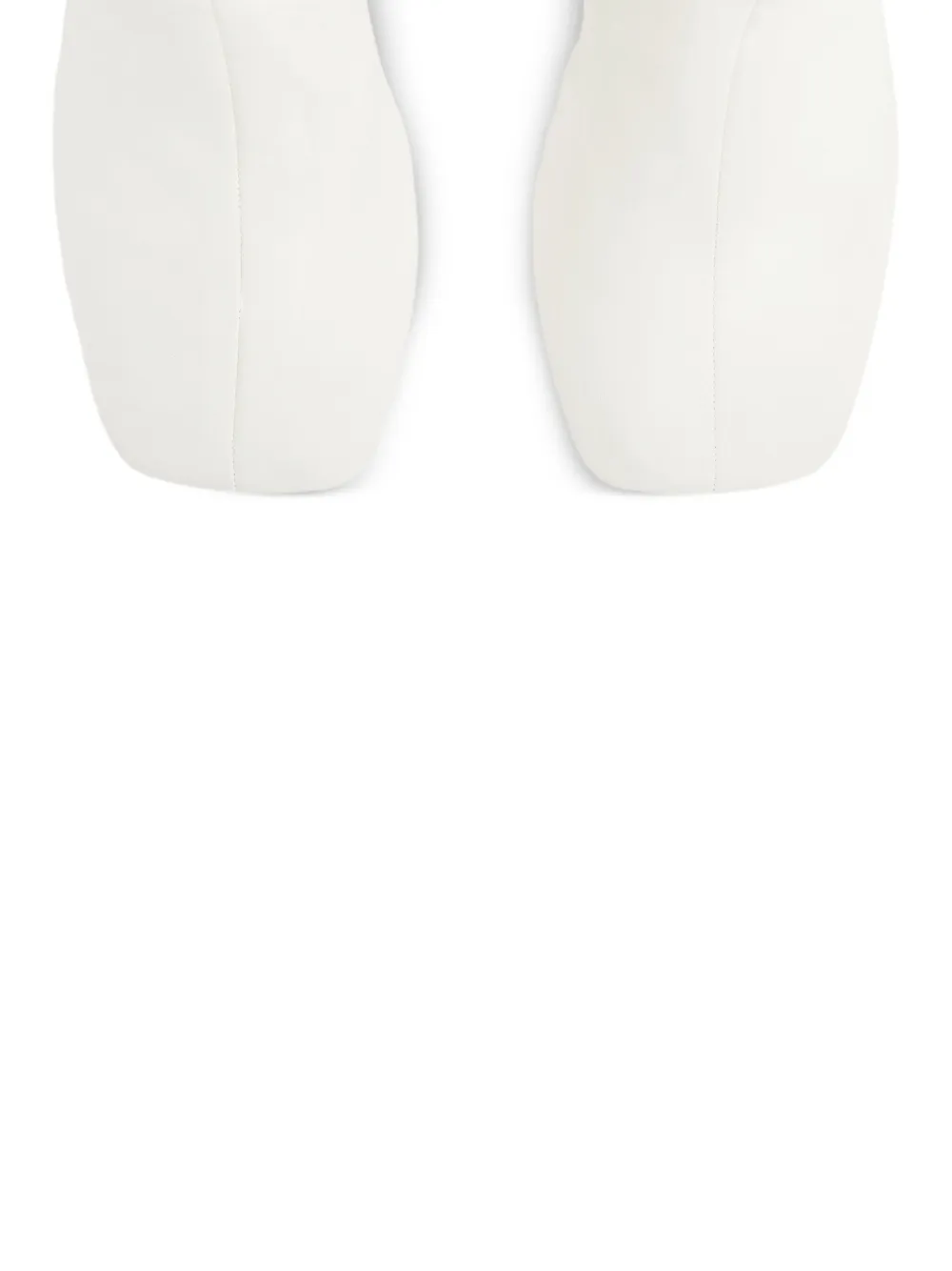 Courrèges square-toe leather ankle boots White