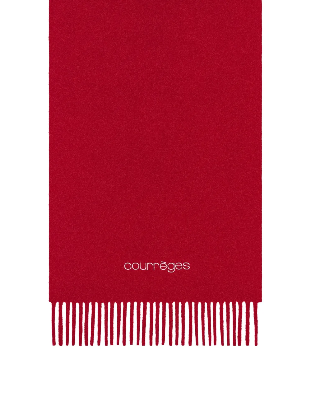 Courrèges embroidered fringed scarf | Women | Image 2