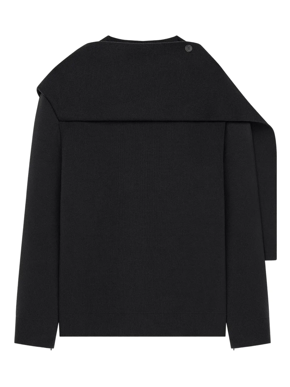 Courrèges draped wool sweater | Black | Image 1