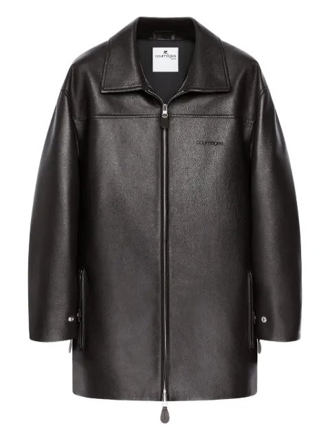 Courrèges oversize læderjakke
