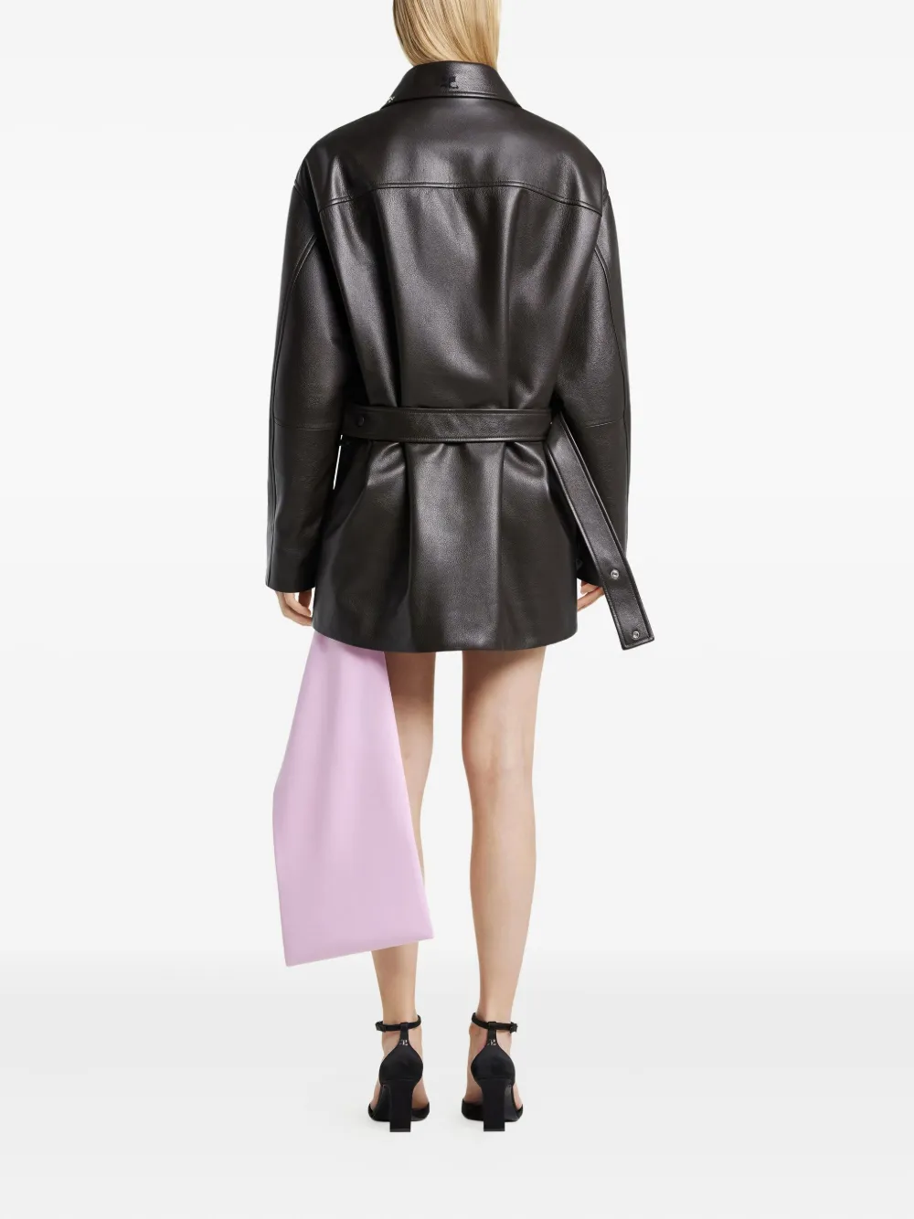 Courrèges Leren jack Bruin