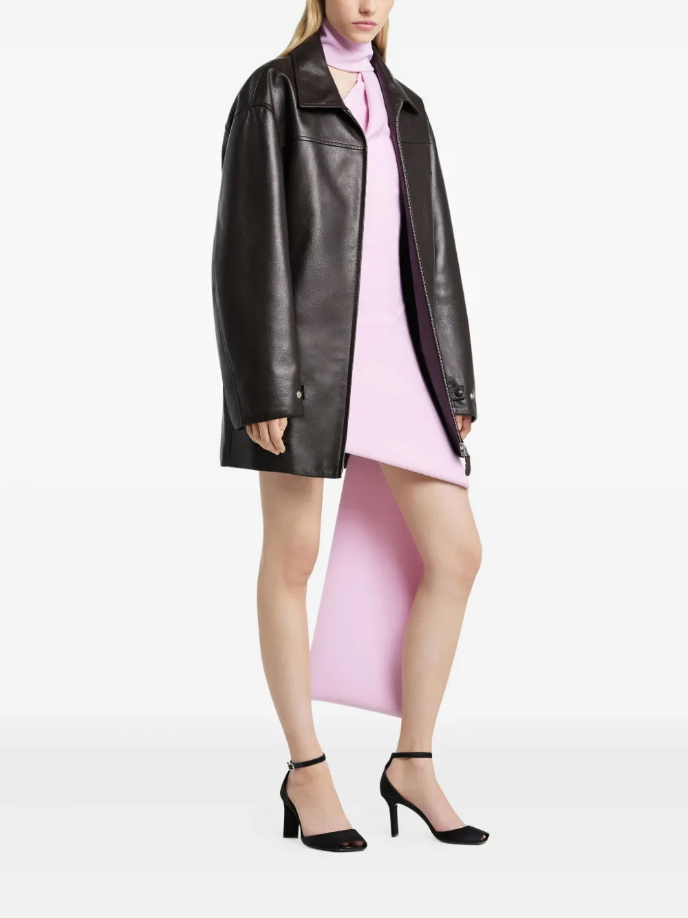 Courrèges Leren jack Bruin